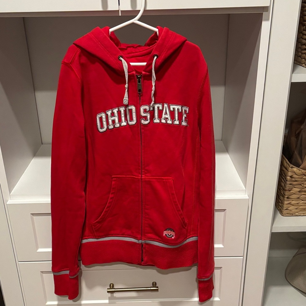 Ohio State kids Red Zip-Up Hoodie